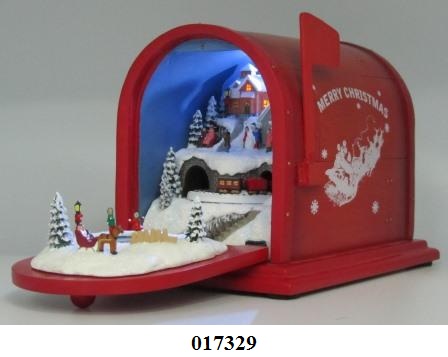 C017329 Santa's Mail Box Inside Snow Scene - Click Image to Close